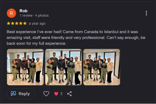 Скриншот отзыва в Google
