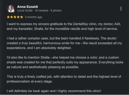 Google Review Screenshot